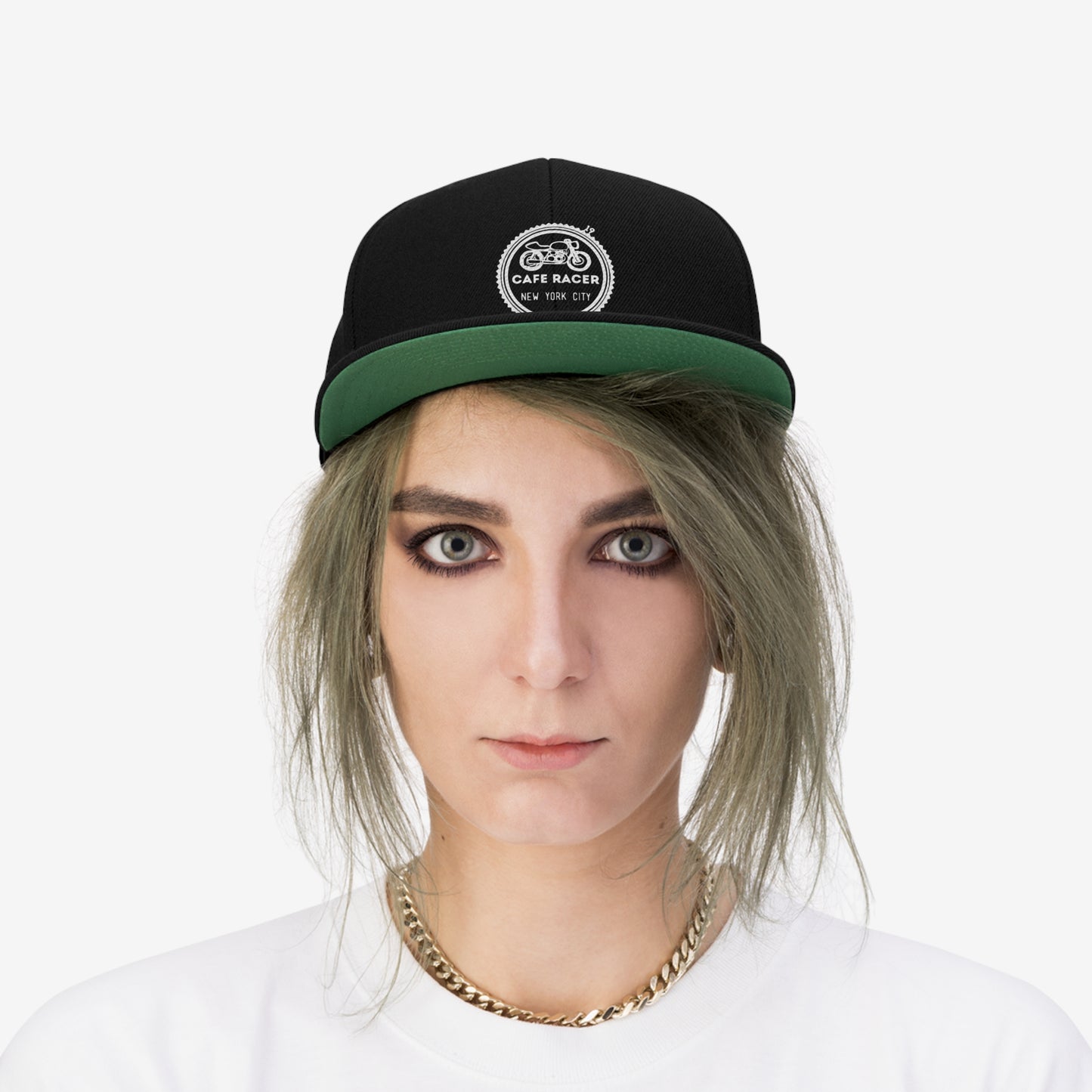 Cafe Racer New York City Hat - Black - Unisex Flat Bill Hat