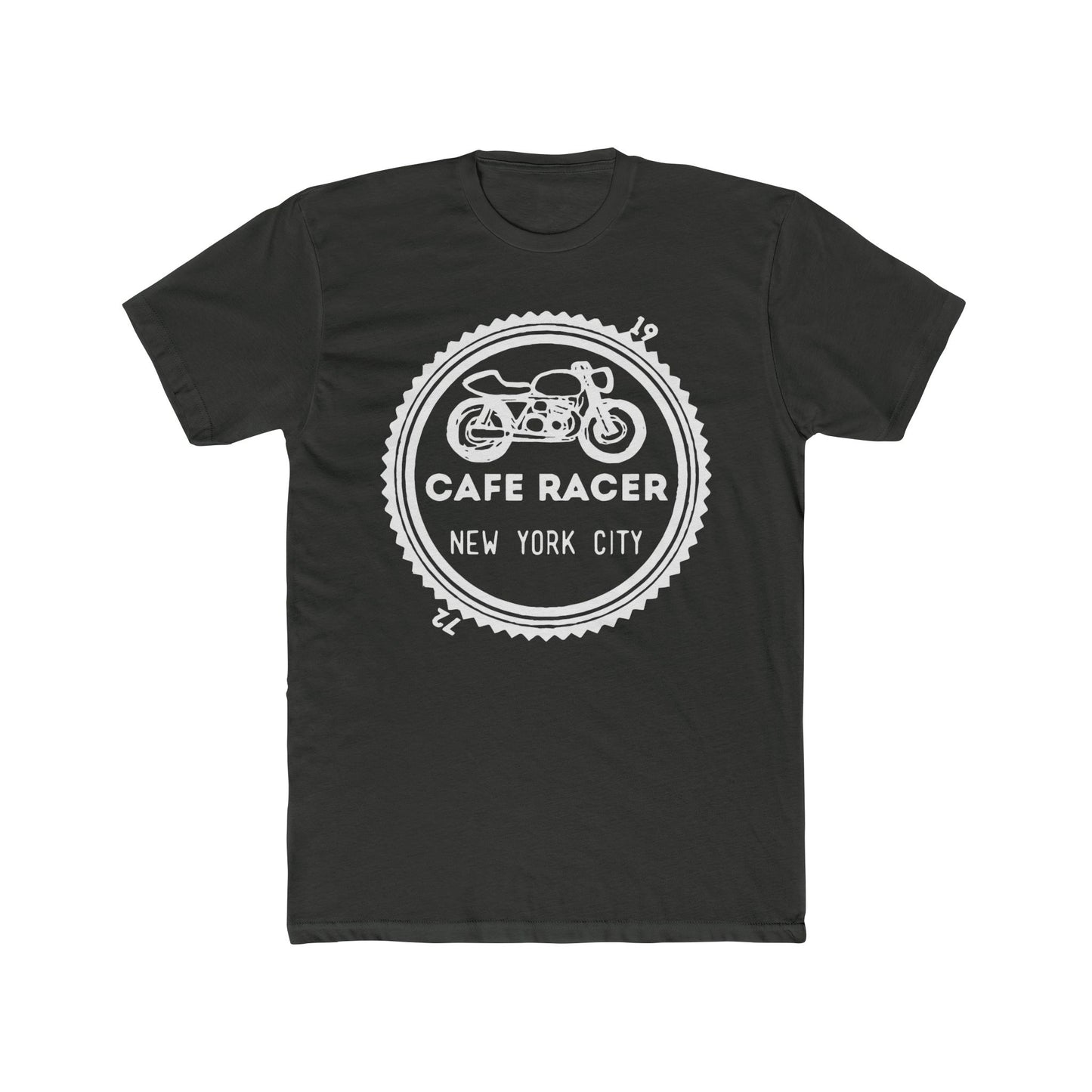 Cafe Racer New York City - White Logo - Men's Cotton Crew Tee