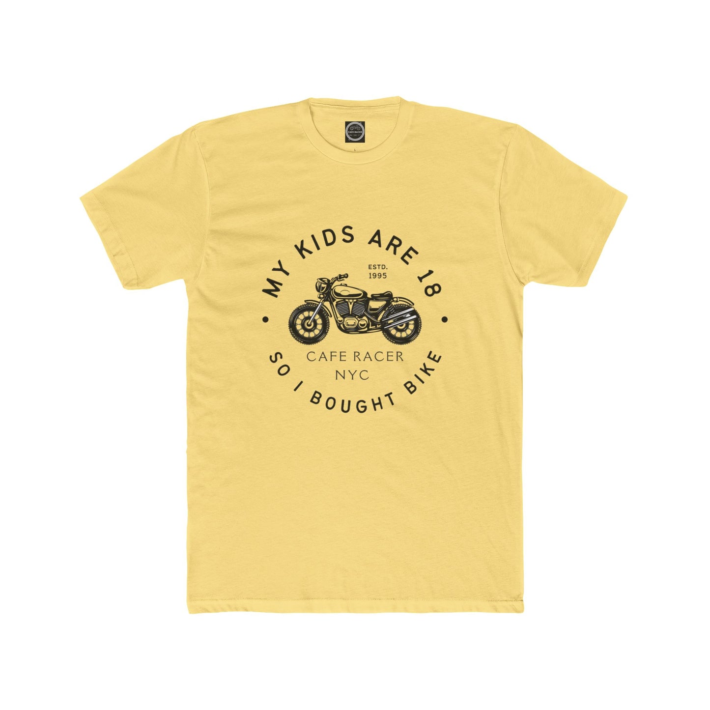 My Kids Are 18 Unisex Cotton Crew Tee - Perfect Gift for Motorcycle Enthusiasts