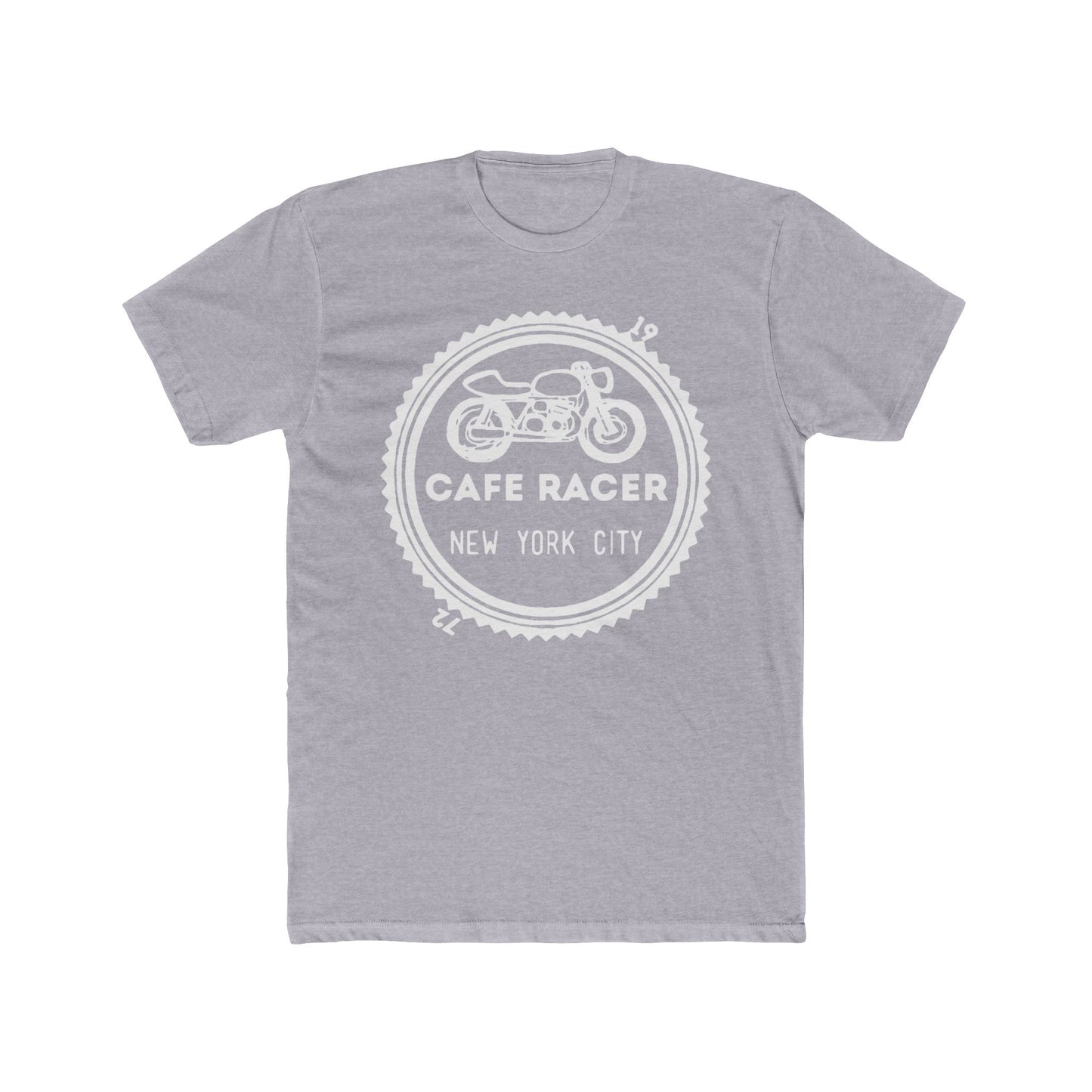 Cafe Racer New York City - White Logo - Men's Cotton Crew Tee