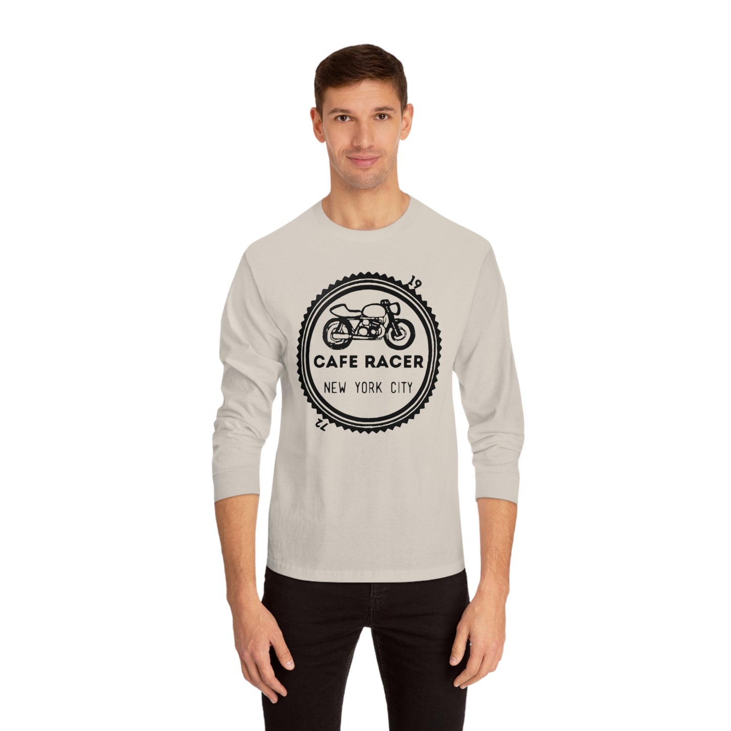 Cafe Racer New York City - Black Logo - Unisex Classic Long Sleeve T-Shirt