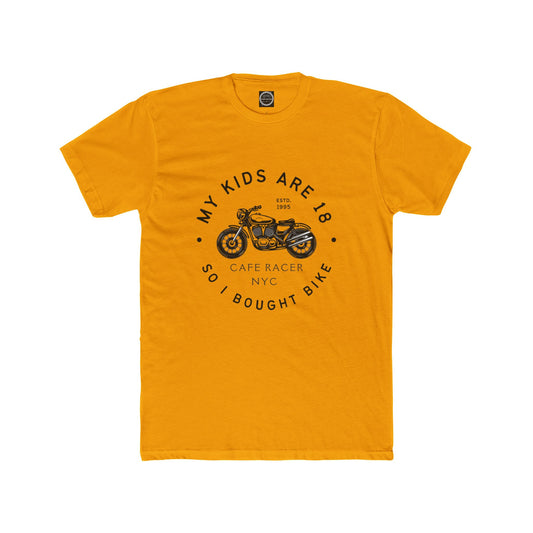 My Kids Are 18 Unisex Cotton Crew Tee - Perfect Gift for Motorcycle Enthusiasts
