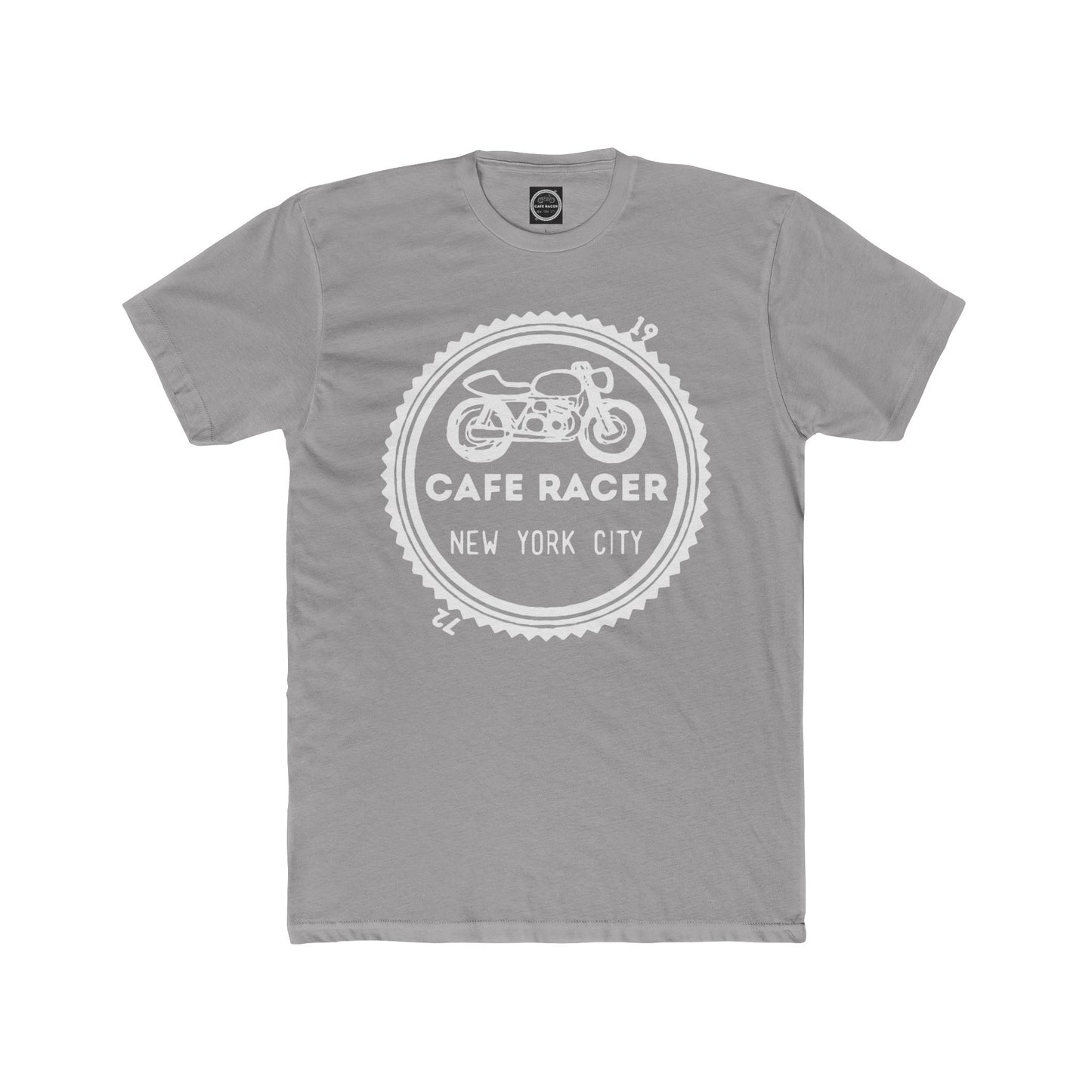 Cafe Racer New York City - White Logo - Men's Cotton Crew Tee