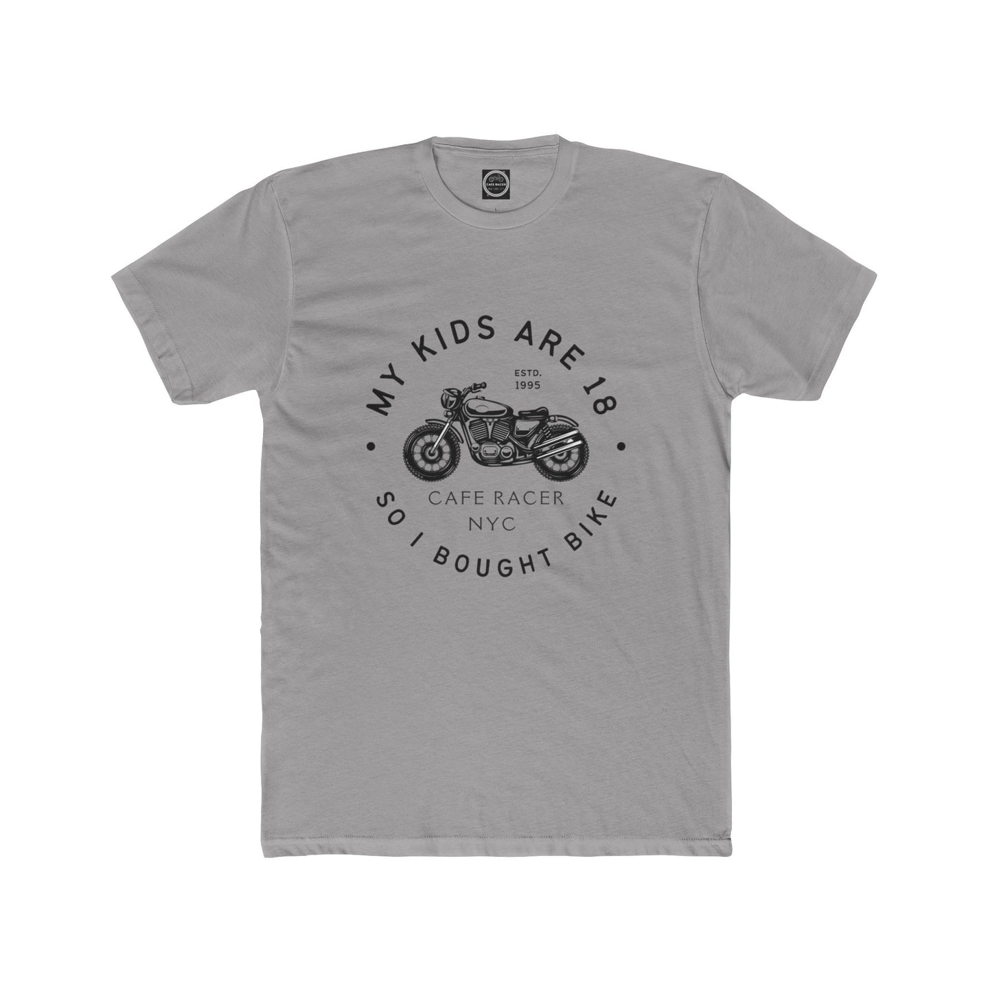 My Kids Are 18 Unisex Cotton Crew Tee - Perfect Gift for Motorcycle Enthusiasts