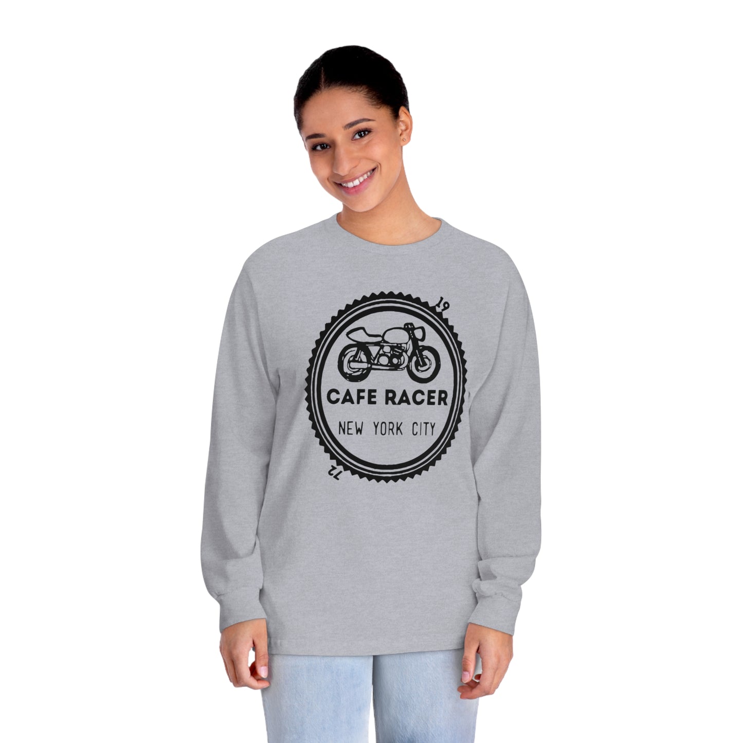 Cafe Racer New York City - Black Logo - Unisex Classic Long Sleeve T-Shirt