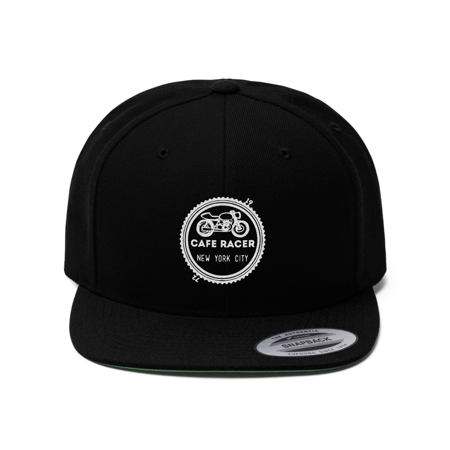 Cafe Racer New York City Hat - Black - Unisex Flat Bill Hat