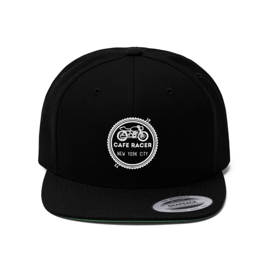 Cafe Racer New York City Hat - Black - Unisex Flat Bill Hat